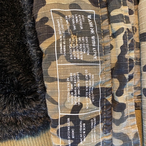 LIKE NEW Silver Jean Camo Bomber Jacket - Picture 5 of 9